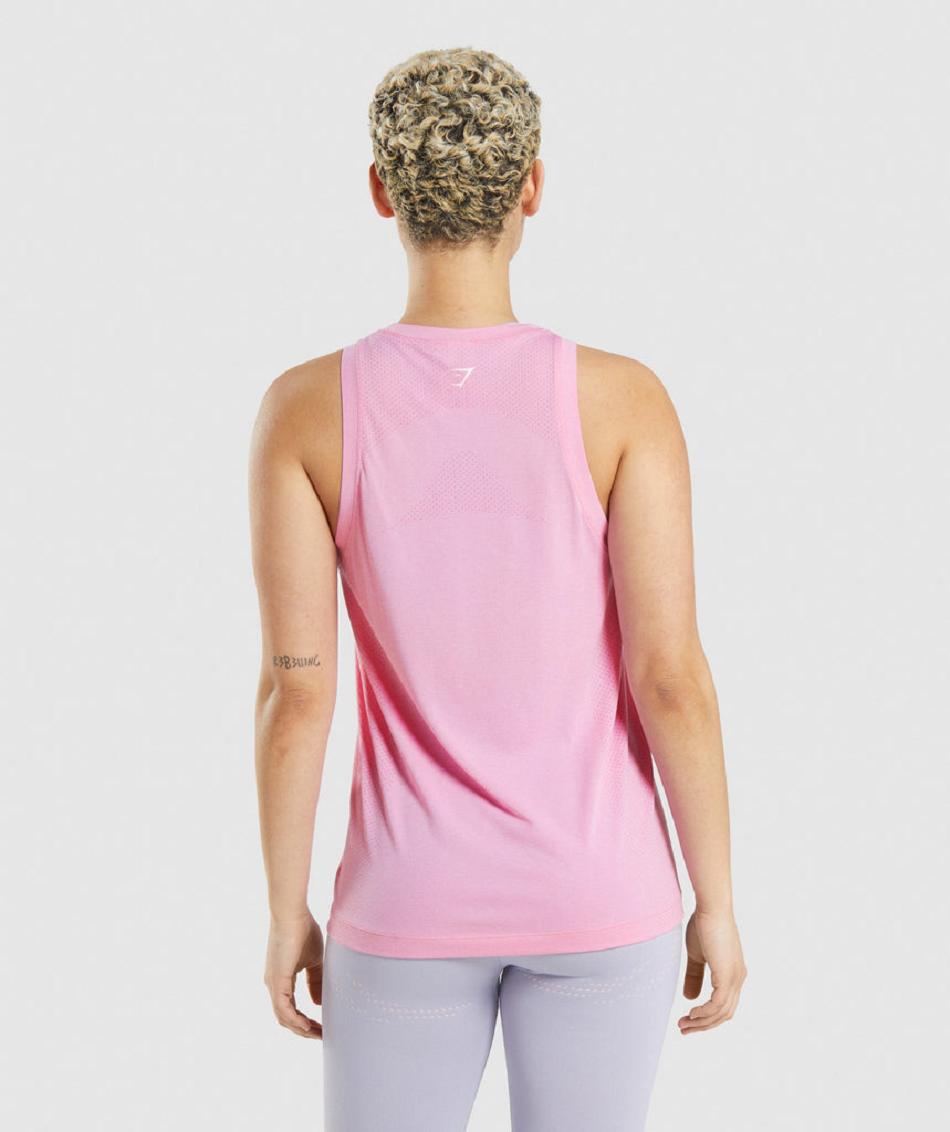 Camiseta Tirantes Gymshark Vital Seamless 2.0 Light Loose Mujer Rosas | CO 2349BEX